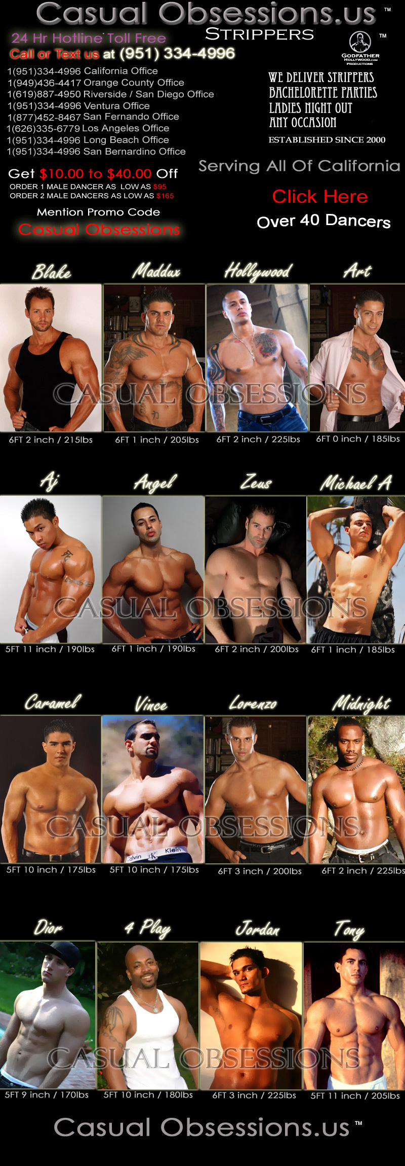 Male Dancers Directory